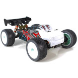 COCHE BRUSHLESS TRUGGY 1/14 EMB-TGH LC RACING RTR BATERÍA LIPO 7,4V BLANCO ROJO