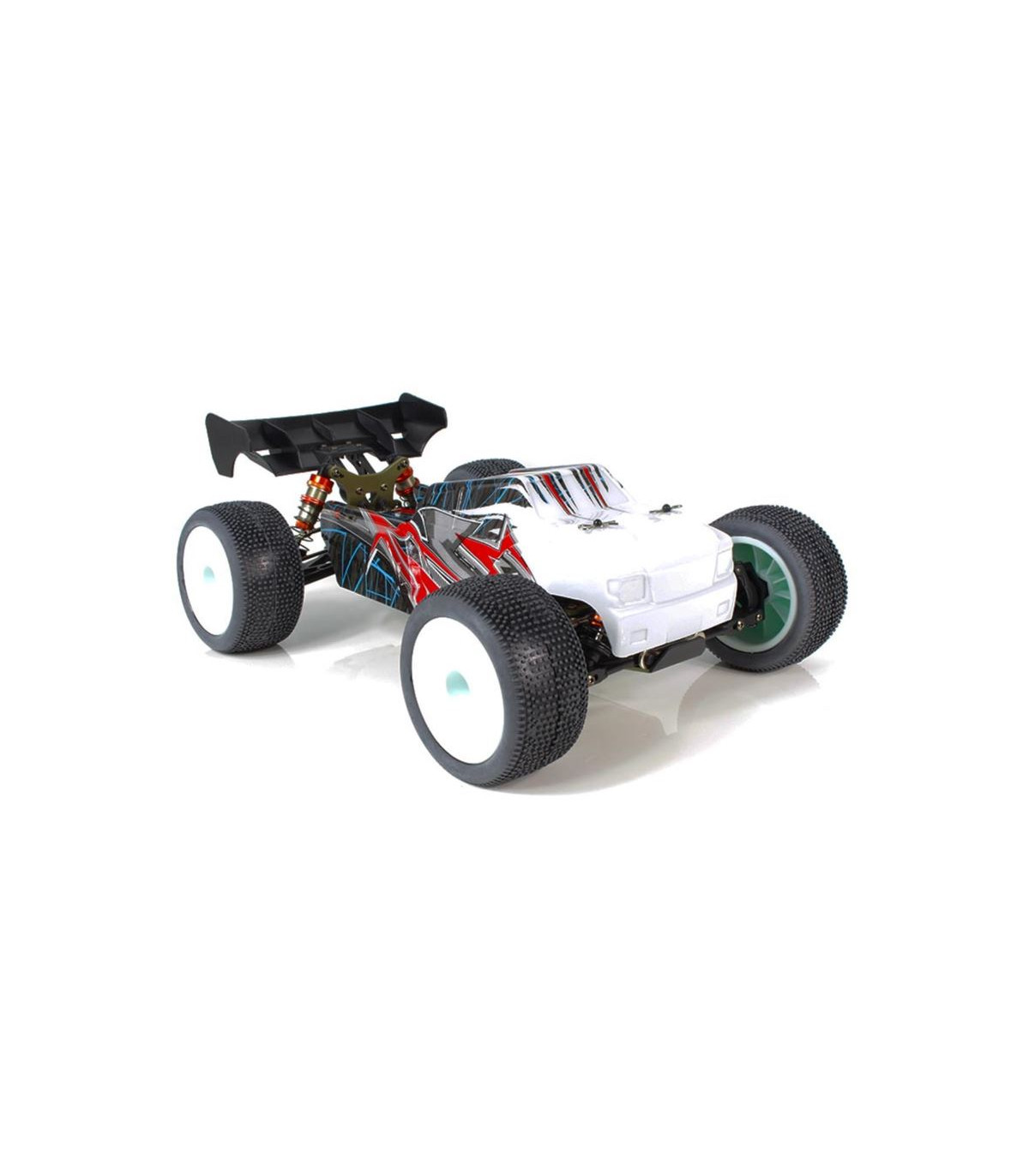 COCHE BRUSHLESS TRUGGY 1/14 EMB-TGH LC RACING RTR BATERÍA LIPO 7,4V BLANCO ROJO