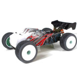 COCHE BRUSHLESS TRUGGY 1/14 EMB-TGH LC RACING RTR BATERÍA LIPO 7,4V BLANCO ROJO
