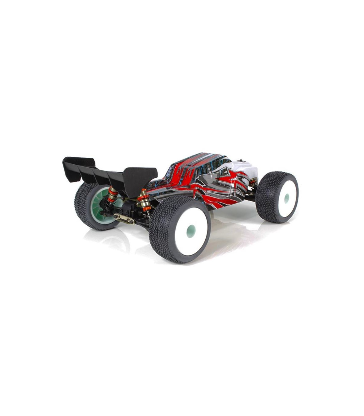 COCHE BRUSHLESS TRUGGY 1/14 EMB-TGH LC RACING RTR BATERÍA LIPO 7,4V BLANCO ROJO