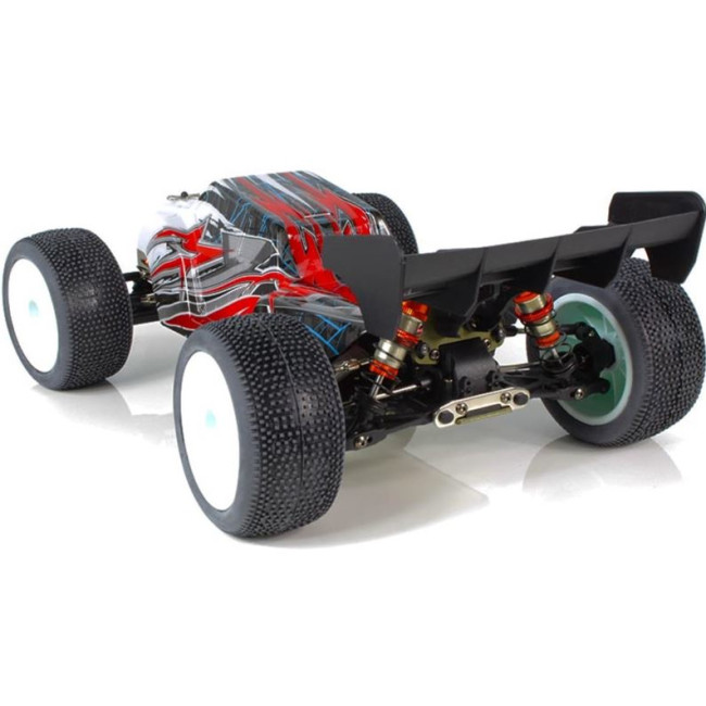 COCHE BRUSHLESS TRUGGY 1/14 EMB-TGH LC RACING RTR BATERÍA LIPO 7,4V BLANCO ROJO