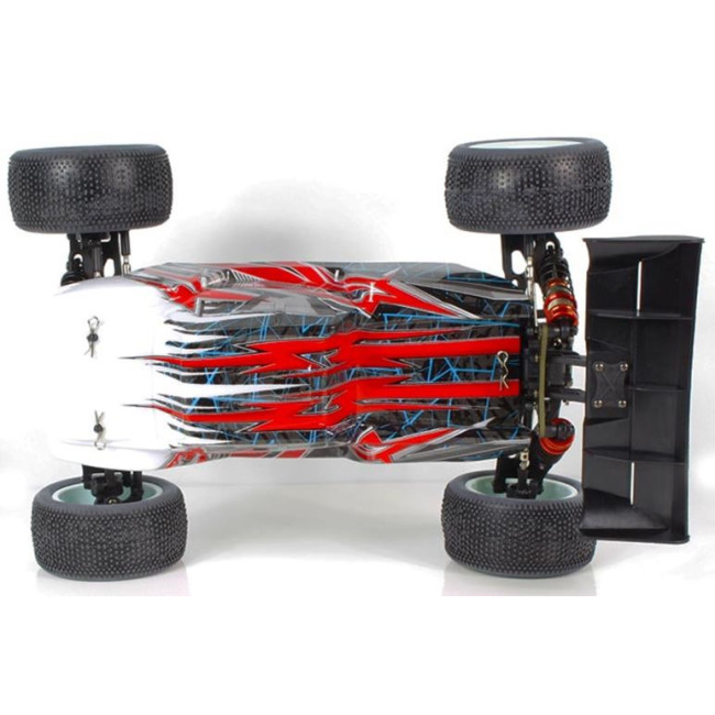 COCHE BRUSHLESS TRUGGY 1/14 EMB-TGH LC RACING RTR BATERÍA LIPO 7,4V BLANCO ROJO