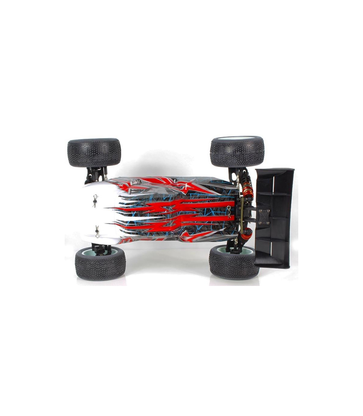 COCHE BRUSHLESS TRUGGY 1/14 EMB-TGH LC RACING RTR BATERÍA LIPO 7,4V BLANCO ROJO