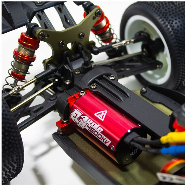 COCHE BRUSHLESS TRUGGY 1/14 EMB-TGH LC RACING RTR BATERÍA LIPO 7,4V BLANCO ROJO