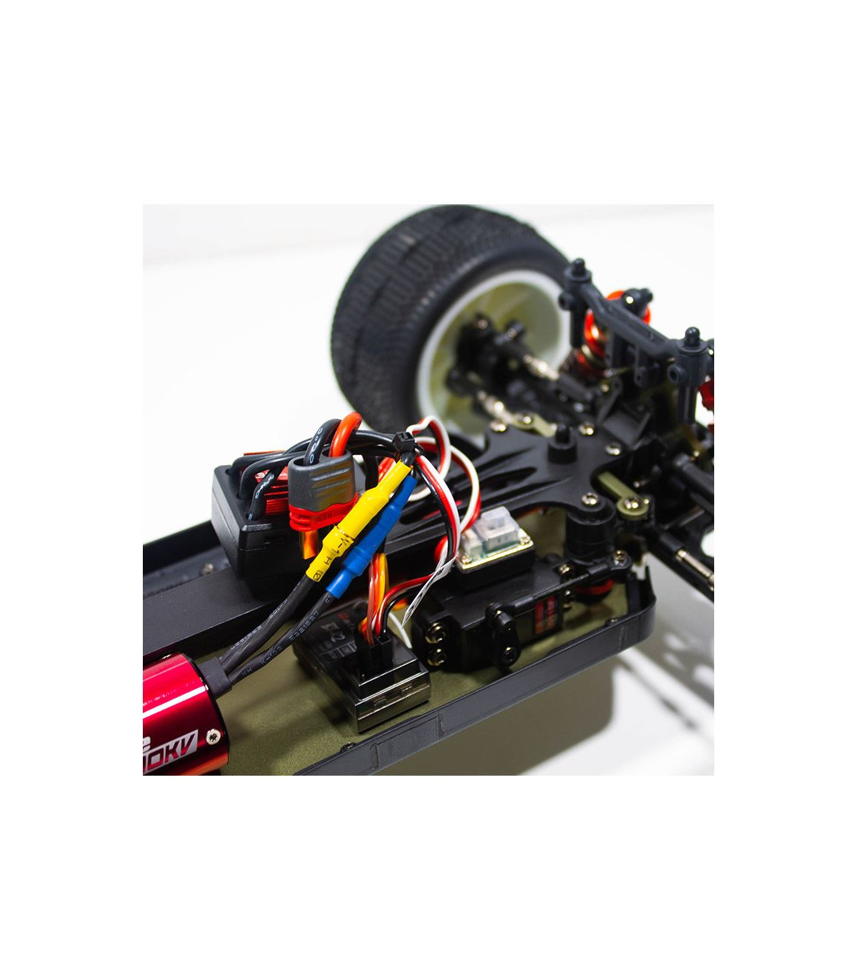 COCHE BRUSHLESS TRUGGY 1/14 EMB-TGH LC RACING RTR BATERÍA LIPO 7,4V BLANCO ROJO