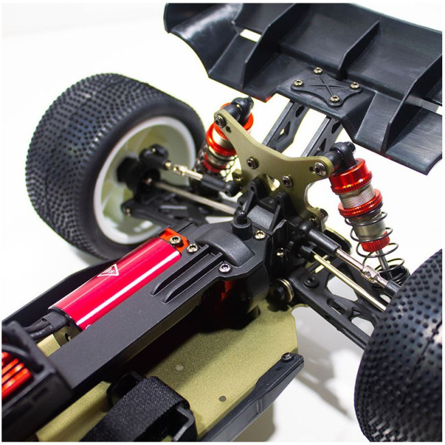 COCHE BRUSHLESS TRUGGY 1/14 EMB-TGH LC RACING RTR BATERÍA LIPO 7,4V BLANCO ROJO