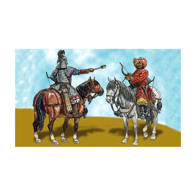 Maqueta Guerreros Mongoles escala 1/32