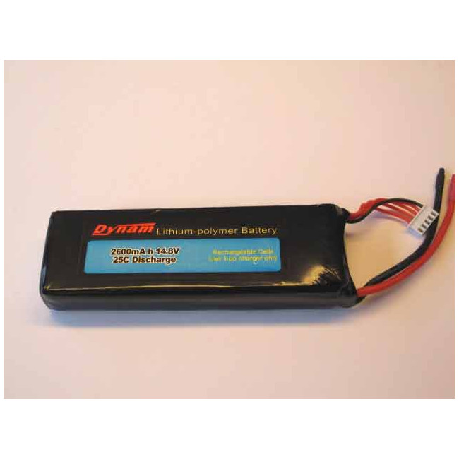 Batería Lipo 14.8vol y 2600mha 25C Descarga Dynam