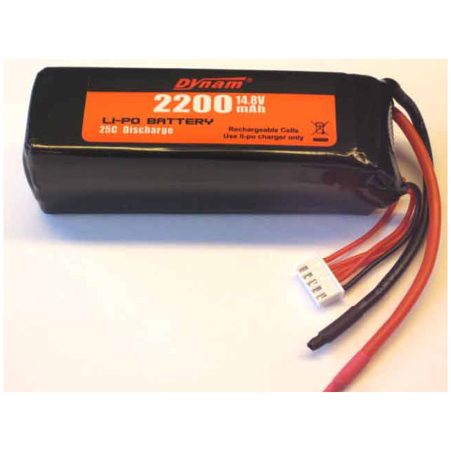 Batería Lipo 14.8vol y 2200mha 25C Descarga Dynam