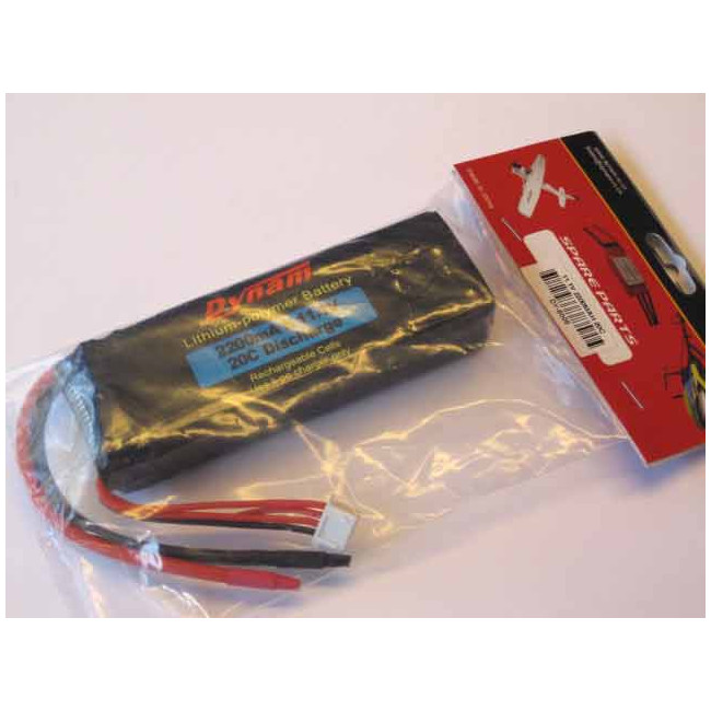 Batería Lipo 11.1vol y 2200mAh 20C Descarga Dynam RC