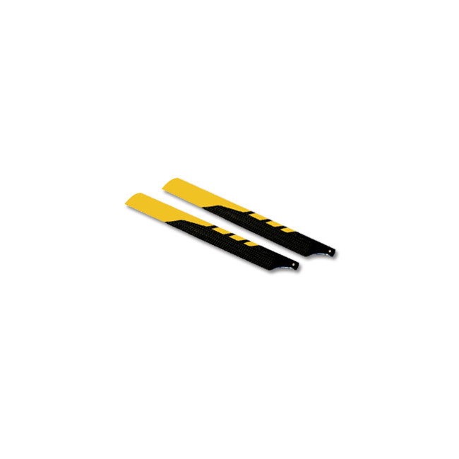 Palas de Carbono de 430mm para Helicópteros 500 Amarillo/Negro