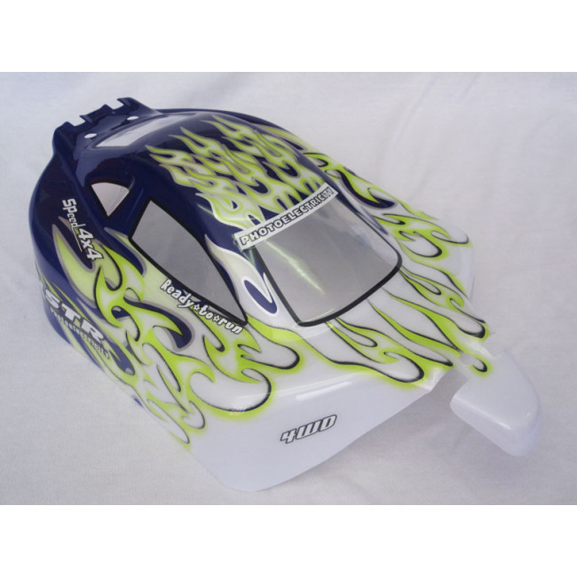 Carrocería HSP Buggy 1/10 Morado-Verde-Blanco