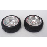 Ruedas Coche RC Touring 1/10 Llanta Aluminio Plateadas