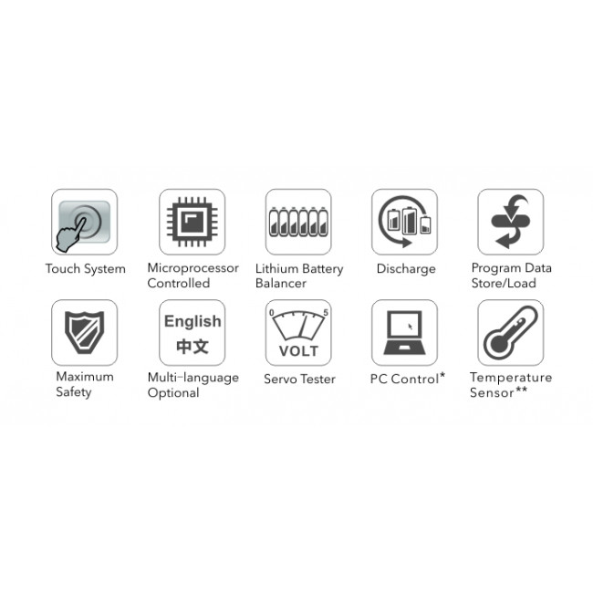 Cargador T6755 Táctil LIPO/NI-MH/NI-CD/LiION/LIFE/PB