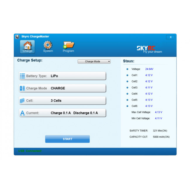 Cargador T6755 Táctil LIPO/NI-MH/NI-CD/LiION/LIFE/PB