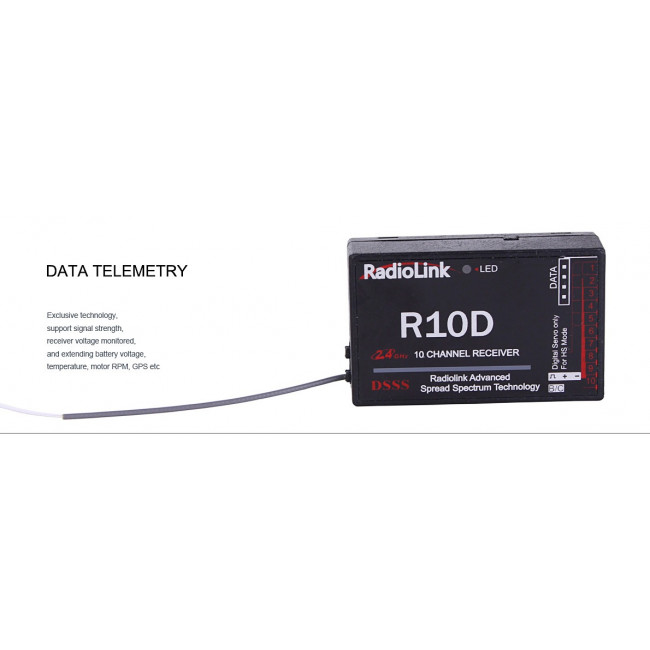 Receptor R10D 10 Canales 2.4GHz DSSS Radiolink