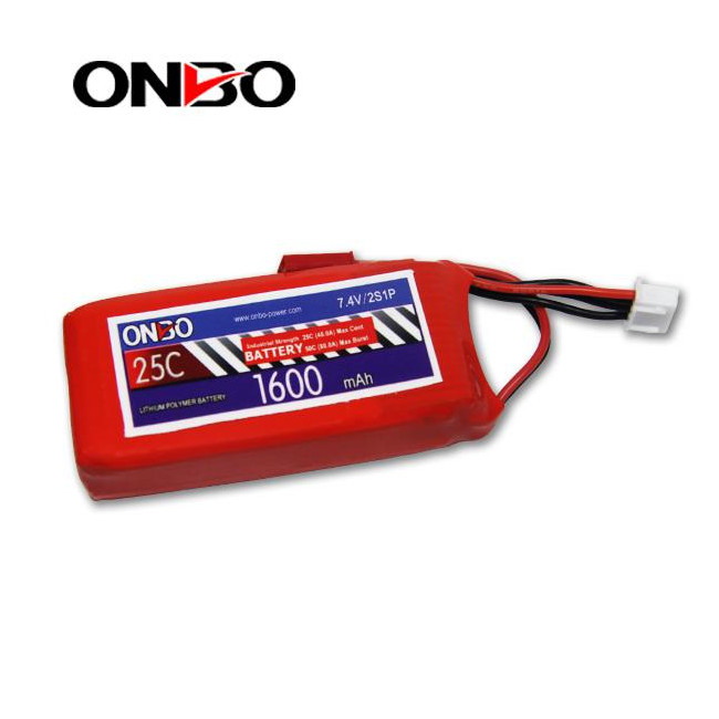Batería Lipo 7.4v 1600mAh 25C 2S Conector T-Dean
