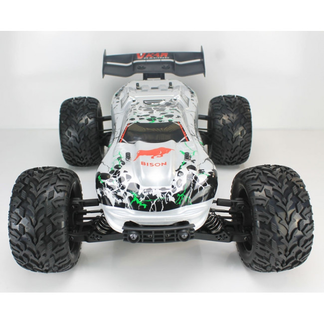 Coche RC Bison VKAR Monster Truck 4WD 1/8 Brushless 11.1v Lipo  Plateado (Versión 2021)