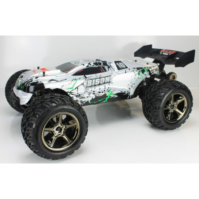 Coche RC Bison VKAR Monster Truck 4WD 1/8 Brushless 11.1v Lipo  Plateado (Versión 2021)
