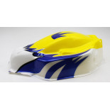CARROCERÍA BUGGY 1/8 PINTADA AZUL-BLANCA-AMARILLA