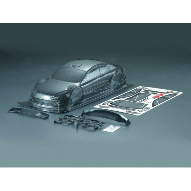 Carrocería Peugeot 408 Pintada de Carbono con Pegatinas