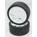 Ruedas Rally Game 1/8 Universales Blancas