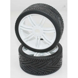 Ruedas Rally Game 1/8 Universales Blancas