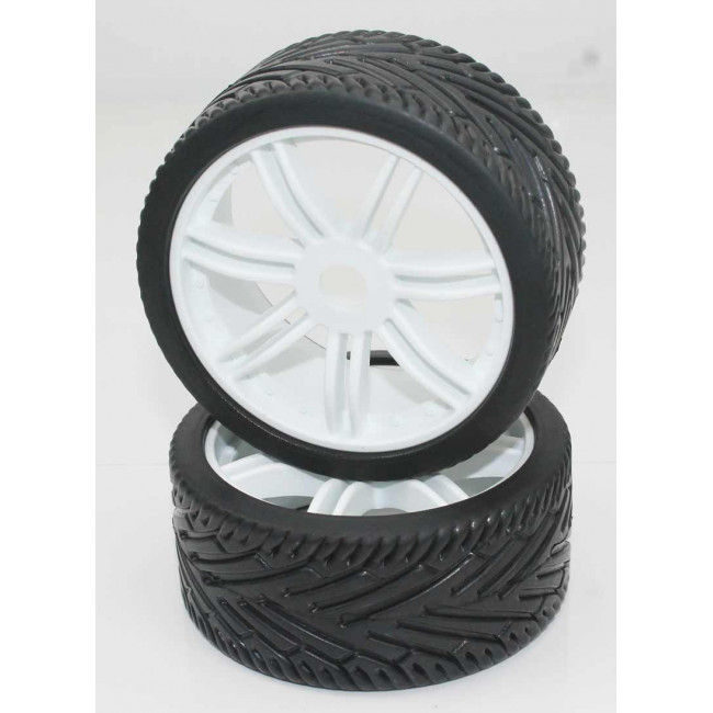 Ruedas Rally Game 1/8 Universales Blancas