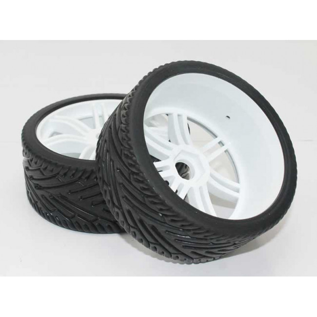 Ruedas Rally Game 1/8 Universales Blancas