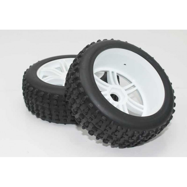 Ruedas Todo Terreno 1/8 Universales Blancas