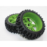 Ruedas Todo Terreno 1/8 Universales Verdes