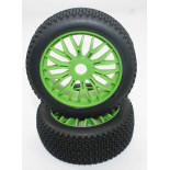 Ruedas Todo Terreno 1/8 Universales Verdes