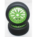 Ruedas Todo Terreno 1/8 Universales Verdes