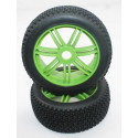 Ruedas Todo Terreno 1/8 Universales Verdes