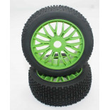 Ruedas Todo Terreno 1/8 Universales Verdes