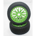 Ruedas Todo Terreno 1/8 Universales Verdes