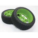 Ruedas Todo Terreno 1/8 Universales Verdes