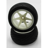 Ruedas Rally 1/10 Delanteras Universales Blancas