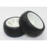 Ruedas Rally 1/10 Delanteras Universales Blancas