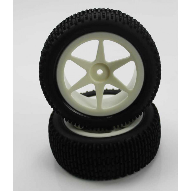 Ruedas Todo Terreno 1/10 Traseras Universales Blancas