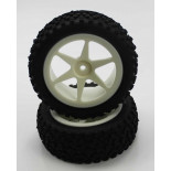 Ruedas Todo Terreno 1/10 Delanteras Universales Blancas