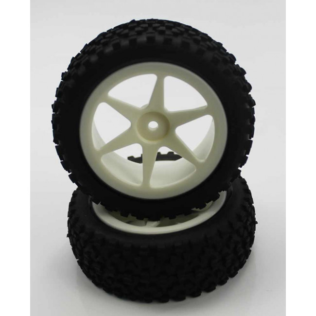 Ruedas Todo Terreno 1/10 Delanteras Universales Blancas