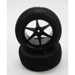 Ruedas Todo Terreno 1/10 Delanteras Universales Negras