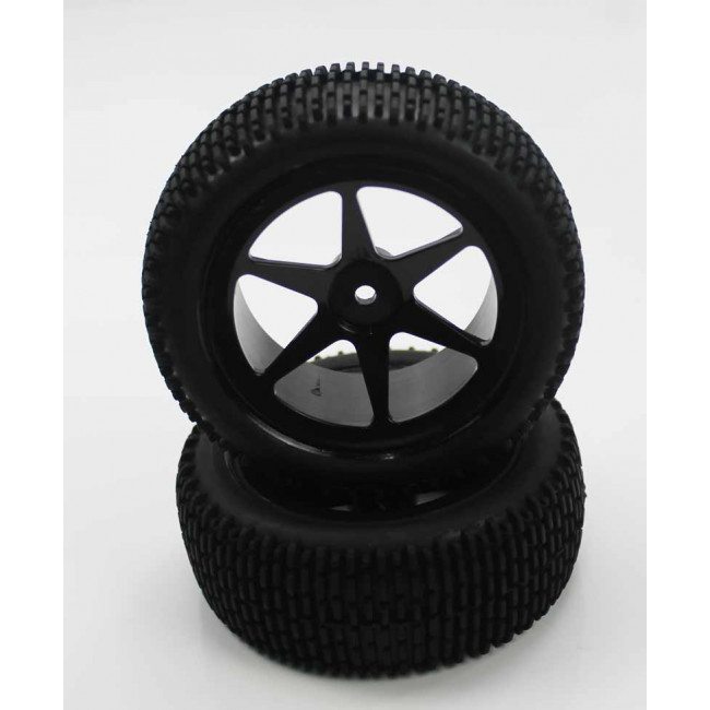 Ruedas Todo Terreno 1/10 Delanteras Universales Negras