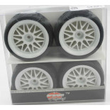 Ruedas Coches RC Touring  1/10 Universales 4 pzs Blancas