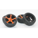 Ruedas Coches RC Touring  1/10 Universales 4 pzs Rojas 5 radios