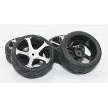 Ruedas Coches RC Touring  1/10 Universales 4 pzs gris