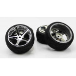 Ruedas Coches RC Touring  1/10 Universales 4 pzs Plateadas 5 radios