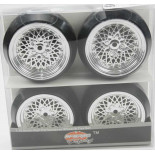 Ruedas Coches RC Drift  1/10 Universales 4 pzs Plateadas