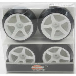 Ruedas Coches RC Drift  1/10 Universales 4 pzs Blancas